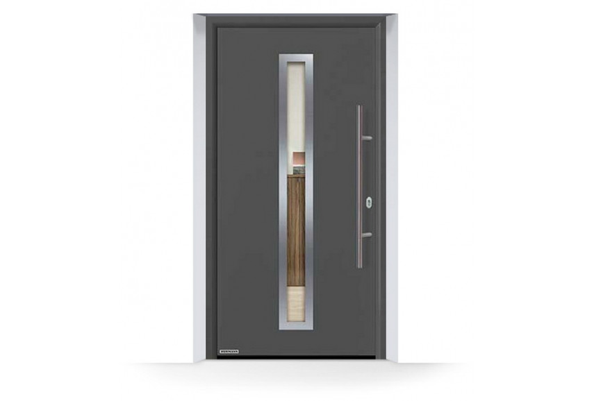 Входная дверь Thermo65, мотив THP700A, коробка А3, Титан металлик CH 703