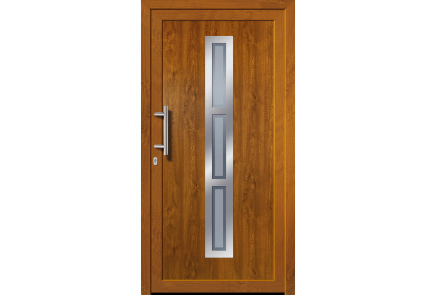 Входная дверь Thermo65, мотив THP700A, коробка А3, Золотой дуб