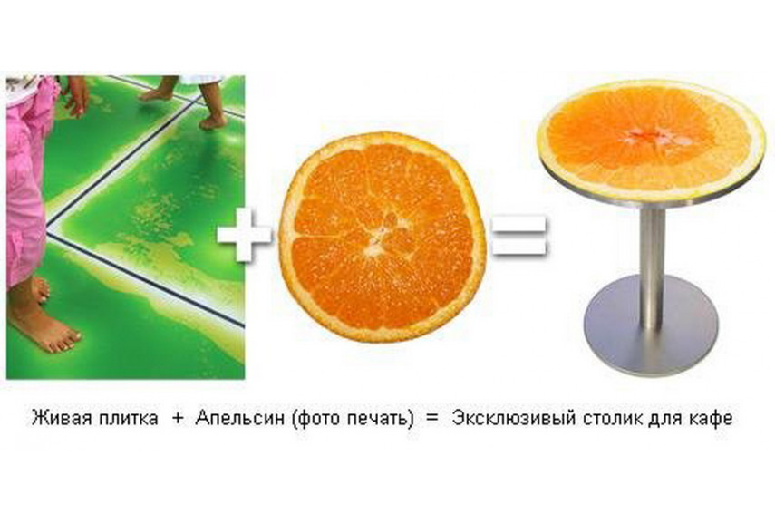 Столешница Апельсин, диаметр 80